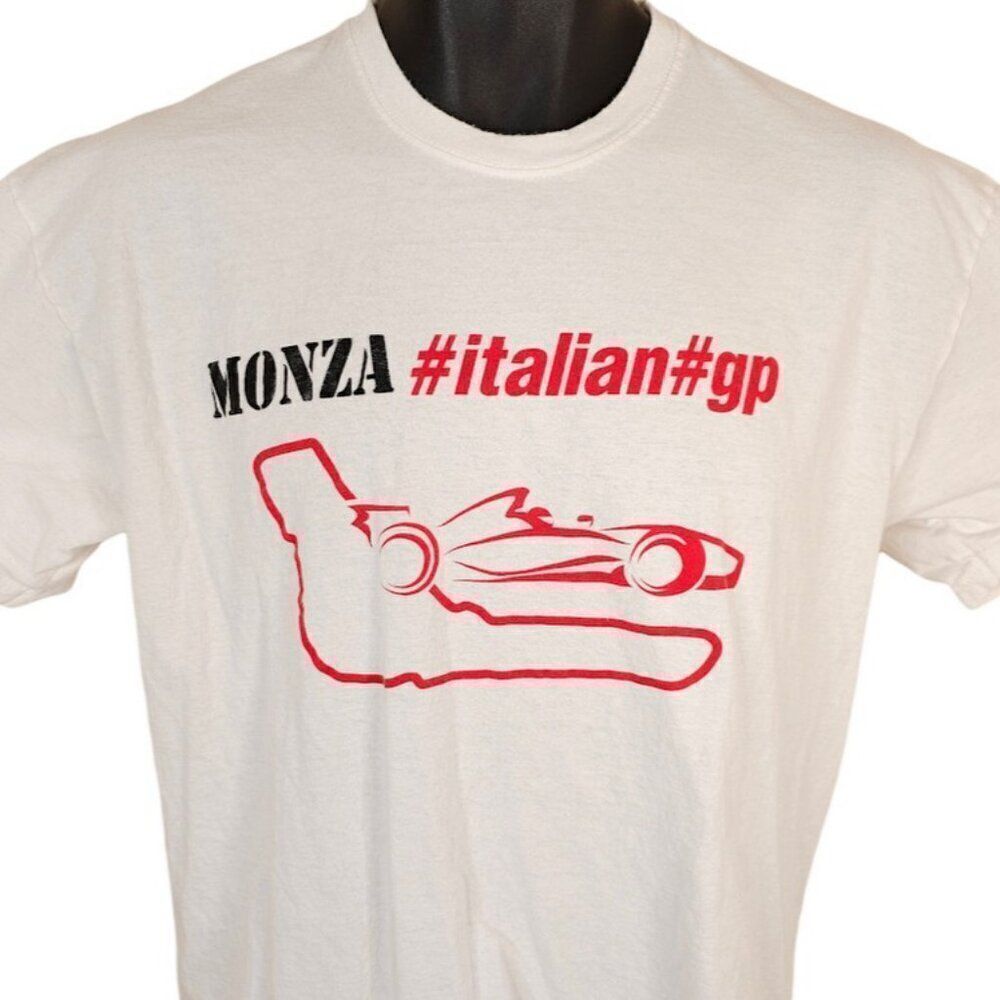 Monza Italian Grand Prix Racing T Shirt Mens Size Medium White